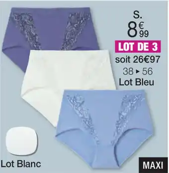 Damart LOT DE 3 CULOTTES COTON STRETCH aanbieding