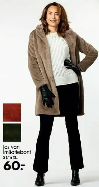 HEMA Jas van imitatiebont aanbieding