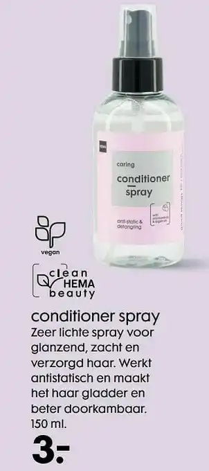 HEMA Conditioner spray aanbieding