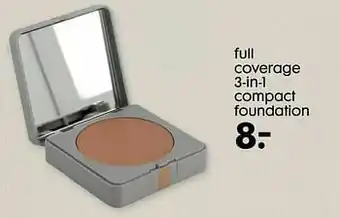 Full coverage 3-in-1 compact foundation