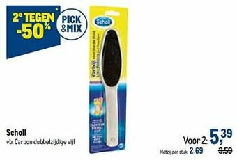 Makro Scholl carbon dubbelzijdige vijl aanbieding