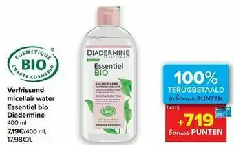 Carrefour Verfrissend micellair water essentiel bio diadermine aanbieding