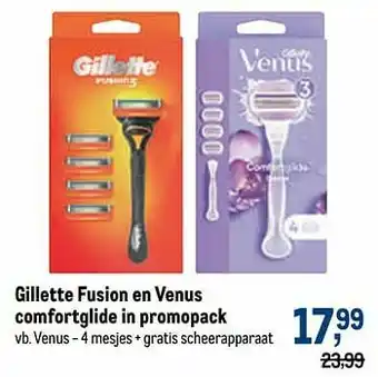 Makro Venus 4 mesjes + gratis scheerapparaat aanbieding