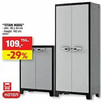 Hubo Pvc-kast titan hoog aanbieding