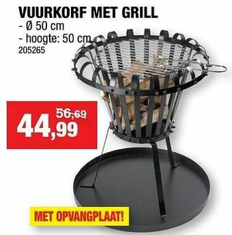 Hubo Vuurkorf met grill aanbieding