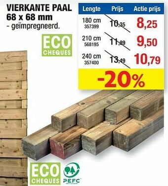 Hubo Vierkante paal aanbieding