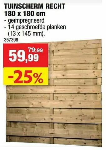 Hubo Tuinscherm recht aanbieding