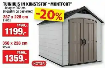 Hubo Tuinhuis in kunststof montfort aanbieding