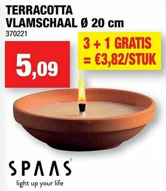 Hubo Terracotta vlamschaal aanbieding