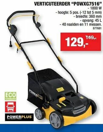 Hubo Powerplus verticuteerder powxg7516 aanbieding