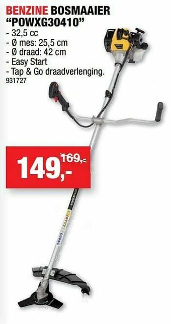 Hubo Powerplus benzine bosmaaier powxg30410 aanbieding
