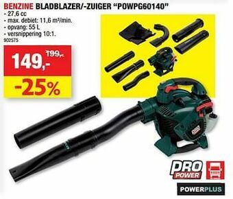 Powerplus benzine bladblazer--zuiger powpg60140