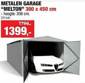 Hubo Metalen garage melton aanbieding
