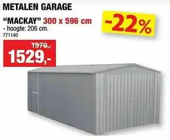 Hubo Metalen garage mackay aanbieding