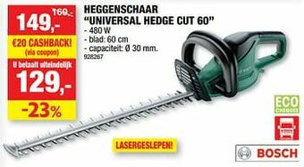 Hubo Bosch heggenschaar universal hedge cut 60 aanbieding