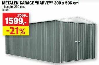 Hubo Metalen garage harvey aanbieding