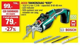 Hubo Bosch accu takkenzaag keo aanbieding