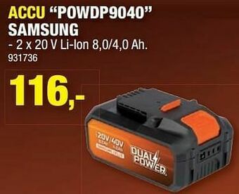 Hubo Powerplus accu powdp9040 samsung aanbieding