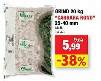 Hubo Grind carrara rond aanbieding