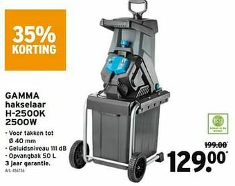 Gamma hakselaar h-2500k 2500w