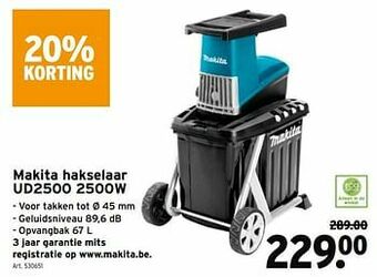 GAMMA Makita hakselaar ud2500 2500w aanbieding