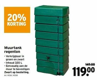 GAMMA Muurtank regenton aanbieding