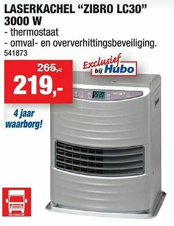Hubo Laserkachel zibro lc30 aanbieding