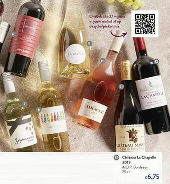 OKay Chateau la chapelle 2019 a.o.p. bordeaux aanbieding