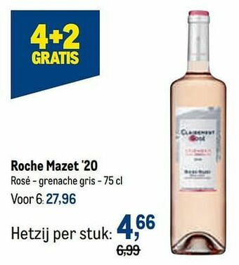 Roche mazet `20 rosé - grenache gris