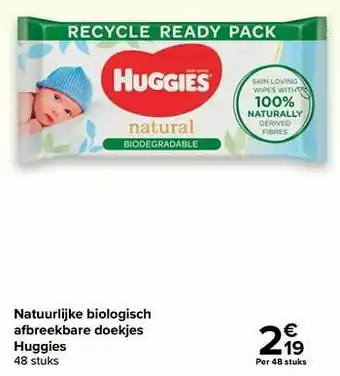 Natuurlijke biologisch afbreekbare doekjes huggies