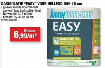 Hubo Dakisolatie easy voor hellend dak aanbieding