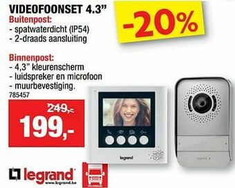 Hubo Legrand videofoonset 4.3`` aanbieding