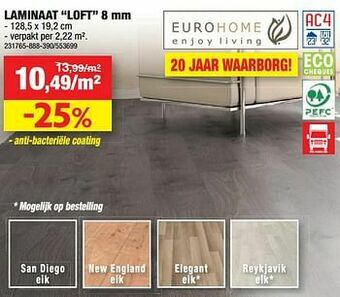 Hubo Laminaat loft aanbieding