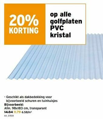 GAMMA Golfplaten pvc kristal aanbieding