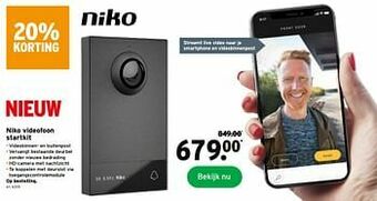 GAMMA Niko videofoon startkit aanbieding
