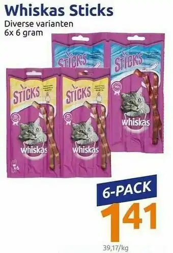 Action Whiskas sticks aanbieding