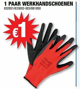 Hubo 1 paar werkhandschoenen aanbieding
