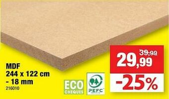 Hubo Mdf aanbieding