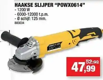 Hubo Powerplus haakse slijper powx0614 aanbieding