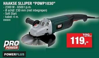 Hubo Powerplus haakse slijper powp1030 aanbieding