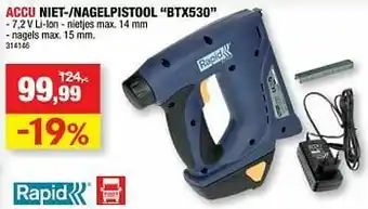 Rapid accu niet--nagelpistool btx530