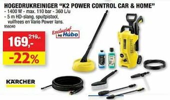 Hubo Kärcher hogedrukreiniger k2 power control car + home aanbieding