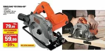 Hubo Black + decker cirkelzaag cs1250la-qs aanbieding