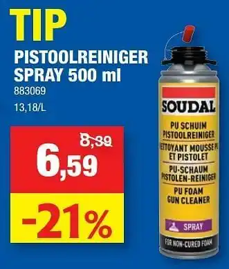 Hubo Pistoolreiniger spray aanbieding