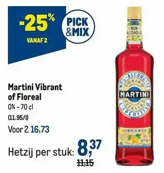 Makro Martini vibrant of floreal aanbieding