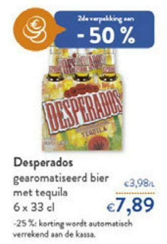 OKay Desperados gearomatiseerd bier met tequila aanbieding