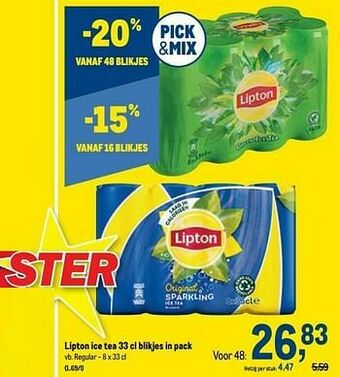 Makro Lipton ice tea regular aanbieding