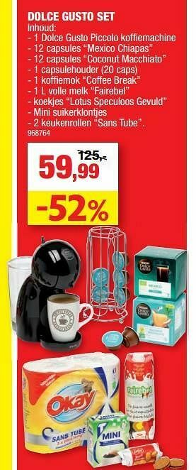 Hubo Dolce gusto set aanbieding