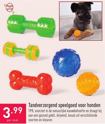 ALDI Tandverzorgend speelgoed voor honden aanbieding