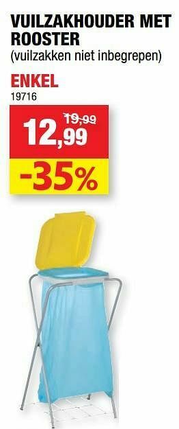 Hubo Vuilzakhouder met rooster enkel aanbieding